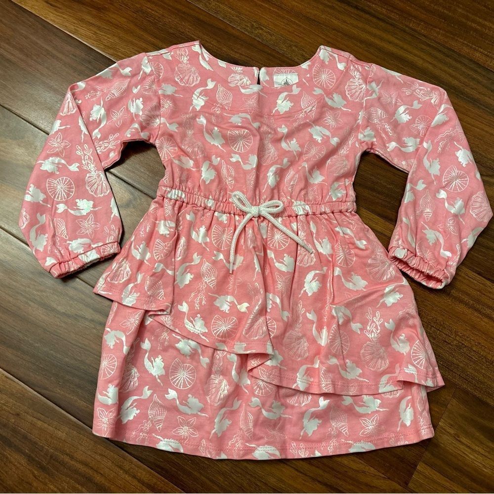 Disney The Little Mermaid pink/white long sleeve dress